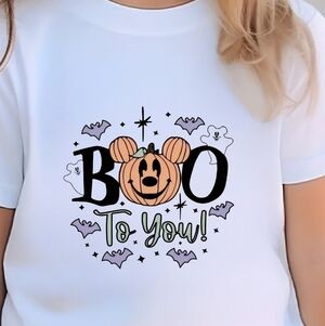 GIRL BOO MICKEY PUMPKIN TSHIRT